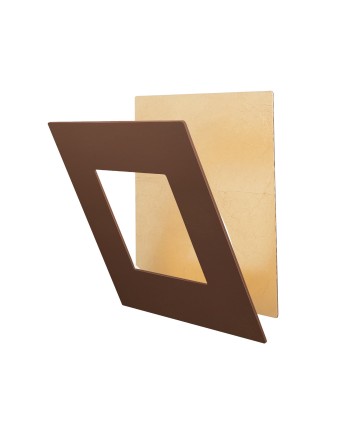 DALIA * APLIQUE CUADRADO 40W - ORO + CORTEN